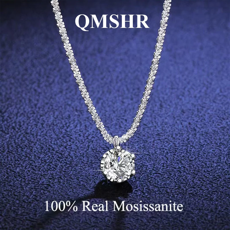 QMSHR GRA Certified 2CT Moissanite 925 Sterling Silver Necklace for Women Sparkling Classic Solitaire Dainty Jewelry Gift
QMSHR GRA Certified 2CT Moissanite 925 Sterling Silver Necklace for Women Sparkling Classic Solitaire Dainty Jewelry Gift