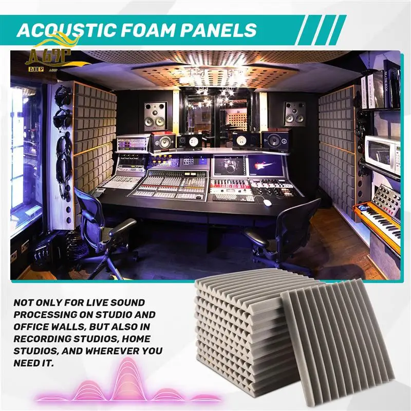 A69P-12 Pack Self-Adhesive Acoustic Panels, Sound Proof Foam Panels, High Density Soundproofing Wall Panels For Home
A69P-12 Pack Self-Adhesive Acoustic Panels, Sound Proof Foam Panels, High Density Soundproofing Wall Panels For Home