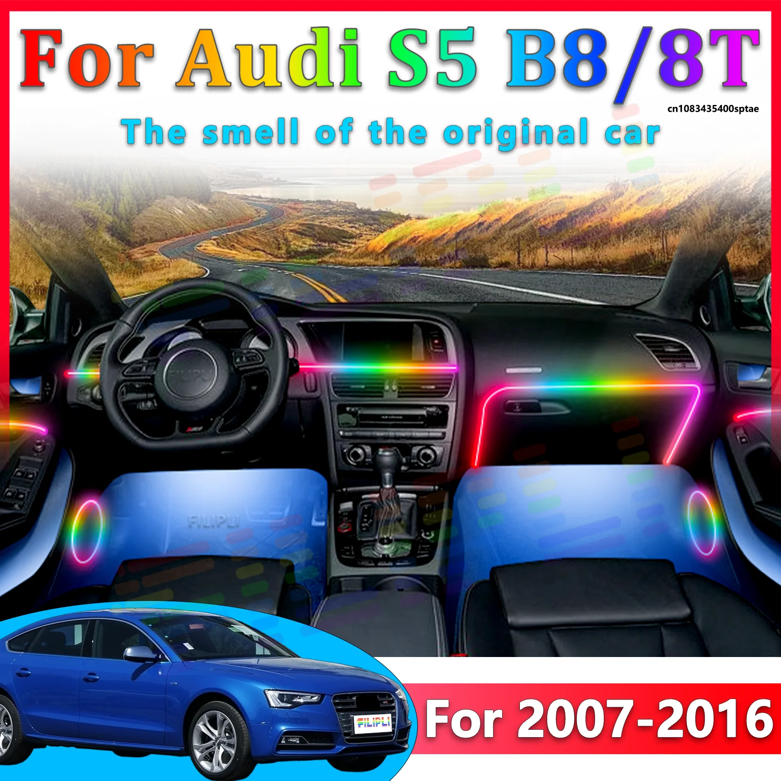 For Audi S5 B8/8T 2007-2016 Superior Hidden LED Auto Interior Mood Bar RGB APP-enabled Color Surge LED
For Audi S5 B8/8T 2007-2016 Superior Hidden LED Auto Interior Mood Bar RGB APP-enabled Color Surge LED
