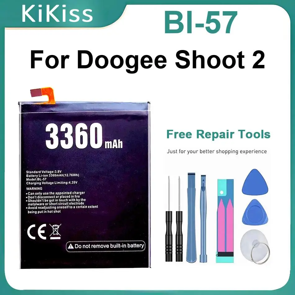 Сменные батареи Bl-57 для Doogee Shoot 2, ремонтный комплект с инструментами
Сменные батареи Bl-57 для Doogee Shoot 2, ремонтный комплект с инструментами