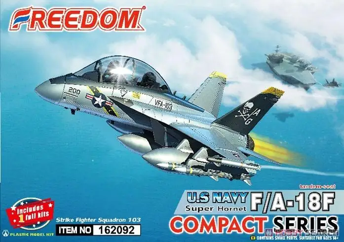 FREEDOM 162092 Q version Compact Series:U.S.Navy F/A-18F Super Hornet VFA-103 Jolly Rogers Model Kit
FREEDOM 162092 Q version Compact Series:U.S.Navy F/A-18F Super Hornet VFA-103 Jolly Rogers Model Kit
