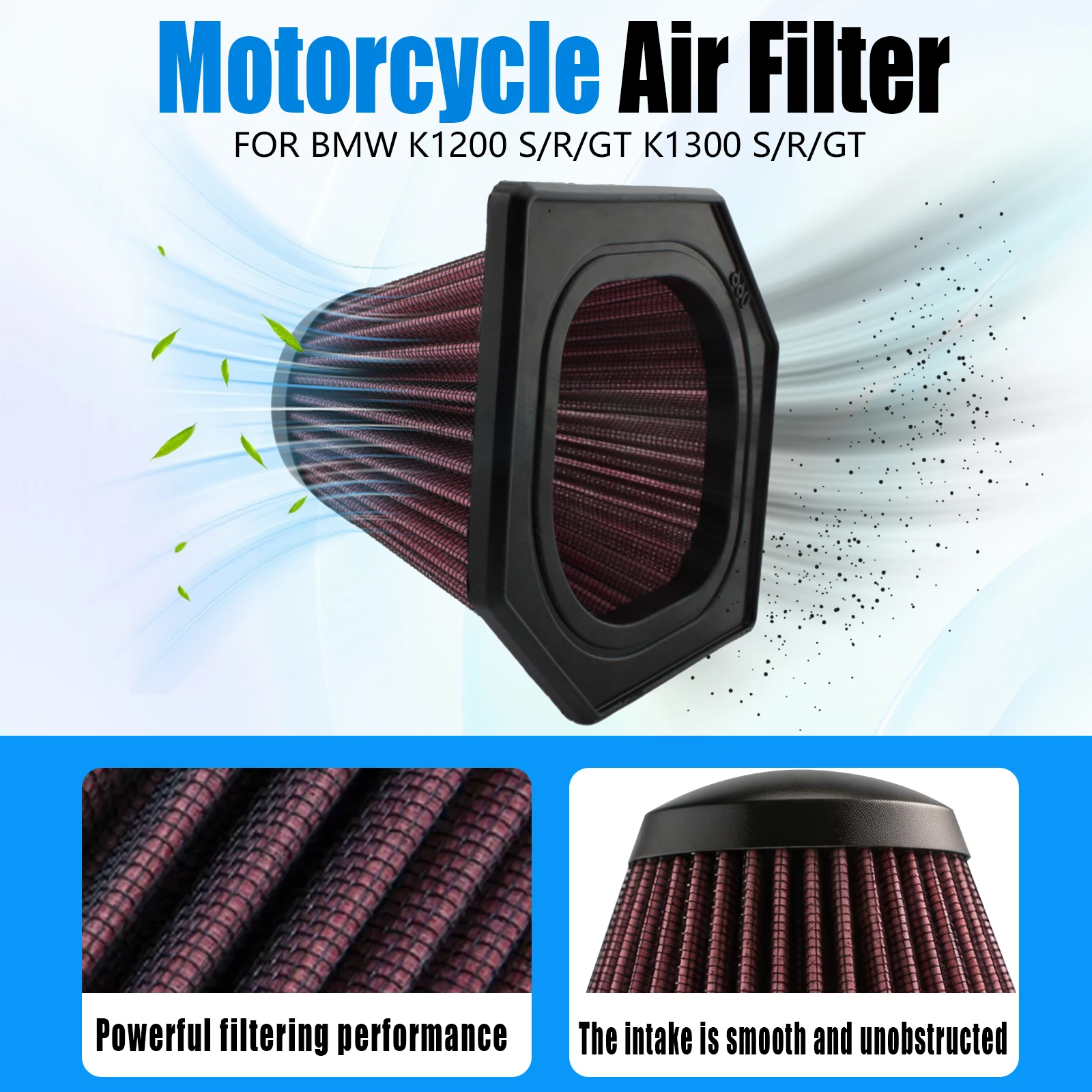 Motorcycle Air Filter Cleaner For BMW K1200S K1200R K1200GT K1300S K1300R K1300GT Air Filters Replacement Moto Parts 1Pcs
Motorcycle Air Filter Cleaner For BMW K1200S K1200R K1200GT K1300S K1300R K1300GT Air Filters Replacement Moto Parts 1Pcs