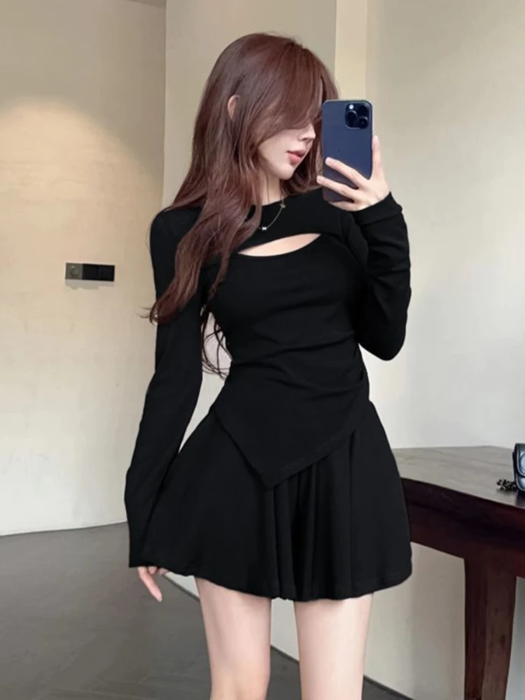 Женский костюм с юбкой, Повседневная Блузка с длинным рукавом и офисная мини-юбка в Корейском стиле, весна 2024
Женский костюм с юбкой, Повседневная Блузка с длинным рукавом и офисная мини-юбка в Корейском стиле, весна 2024
