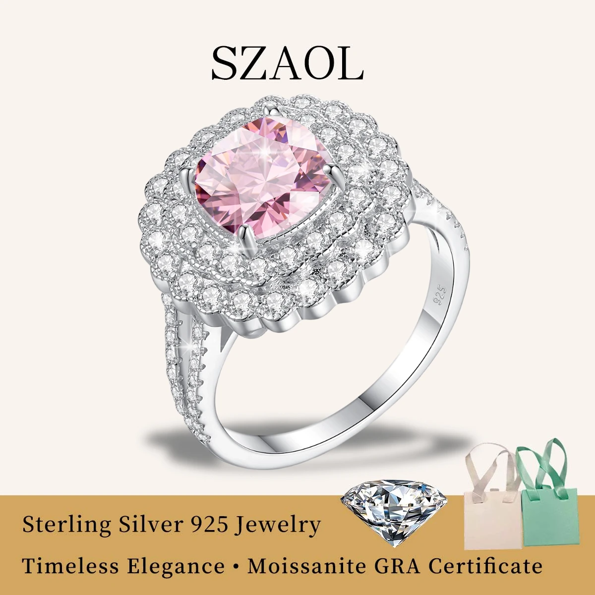 Настоящее кольцо из 100% стерлингового серебра 925 пробы с натуральным аметистом, огранка «кушон», 2,5 карата, с муассанитом, обручальное кольцо для влюбленных, женские ювелирные украшения
Настоящее кольцо из 100% стерлингового серебра 925 пробы с натуральным аметистом, огранка «кушон», 2,5 карата, с муассанитом, обручальное кольцо для влюбленных, женские ювелирные украшения