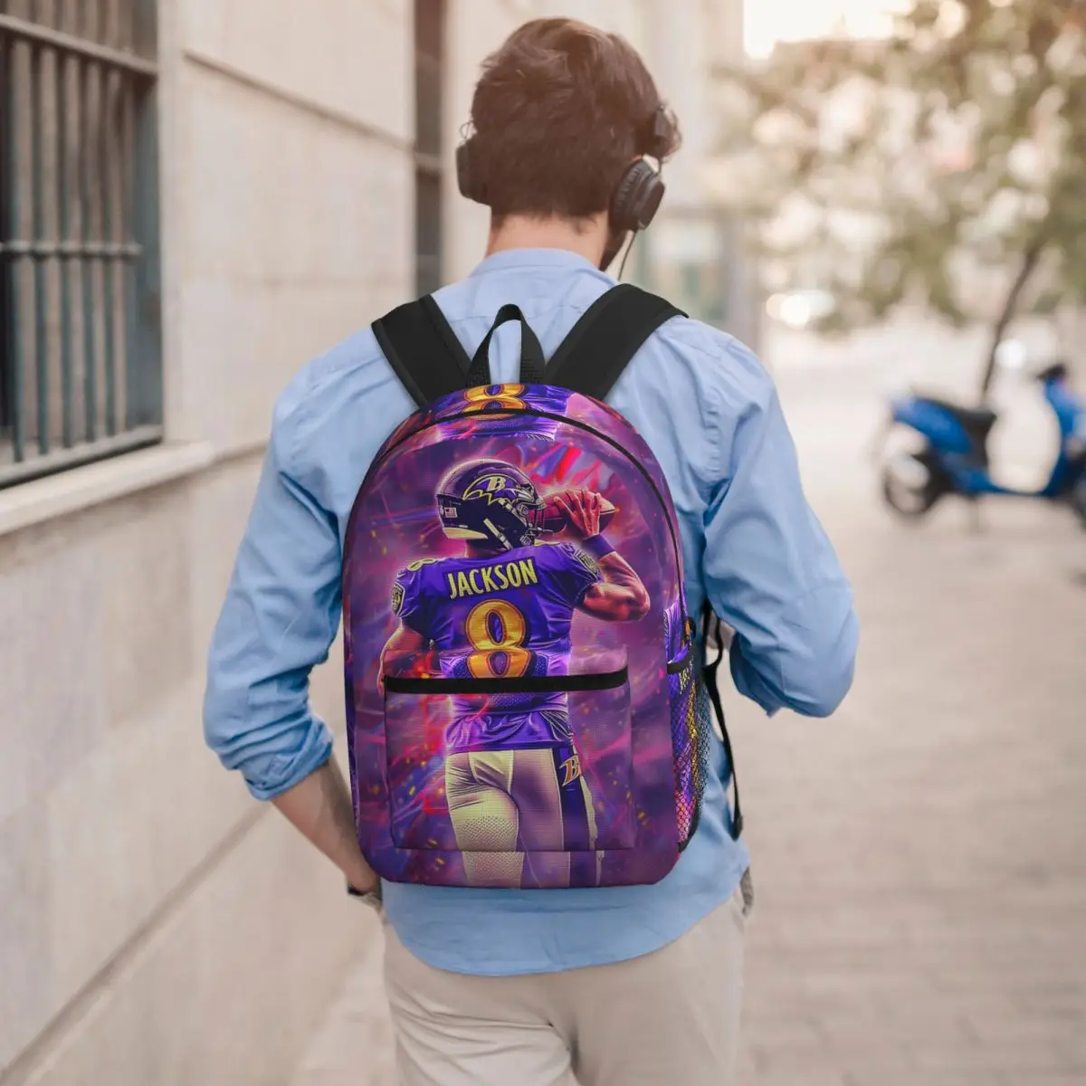 Lamar Jackson Backpack Boys Girls BookBag Children School Bag Laptop Shoulder Bags for Men Women
Lamar Jackson Backpack Boys Girls BookBag Children School Bag Laptop Shoulder Bags for Men Women