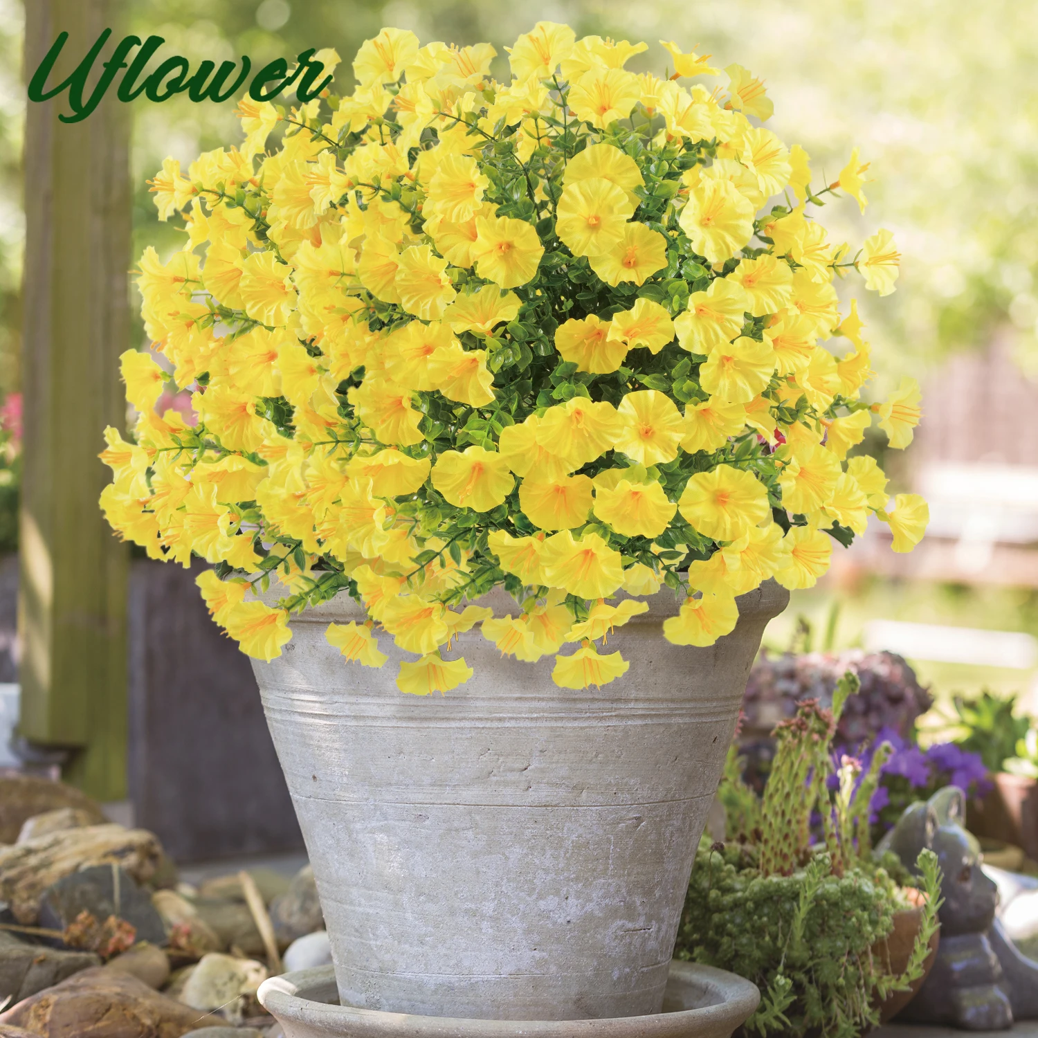 55CM Artificial Morning Glory Shrubs with Stakes, UV Resistant Fake Flowers for Outdoor Garden, Porch, Wedding, Home Decor
55CM Artificial Morning Glory Shrubs with Stakes, UV Resistant Fake Flowers for Outdoor Garden, Porch, Wedding, Home Decor