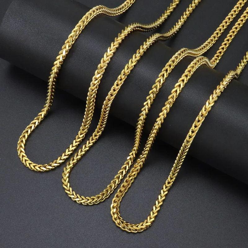 Luxury 100% Real 24K Gold 3mm Wide Reversible Chain Necklace, Hip Hop Pendant For Men, Trendy Daily Wear
Luxury 100% Real 24K Gold 3mm Wide Reversible Chain Necklace, Hip Hop Pendant For Men, Trendy Daily Wear