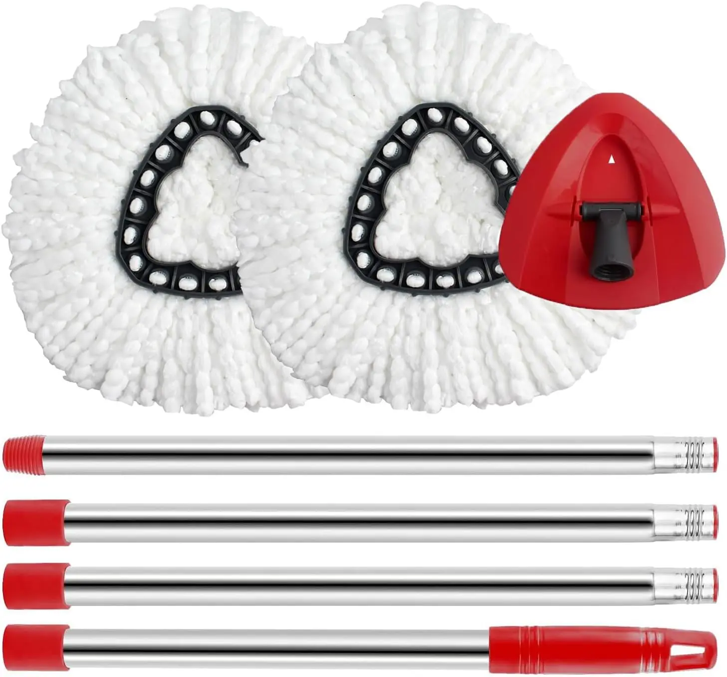 Spin Mop Replacement Set with Microfiber Refills, Adjustable Handle and Base Compatible with O Cedar EasyWring 1-Tank System
Spin Mop Replacement Set with Microfiber Refills, Adjustable Handle and Base Compatible with O Cedar EasyWring 1-Tank System