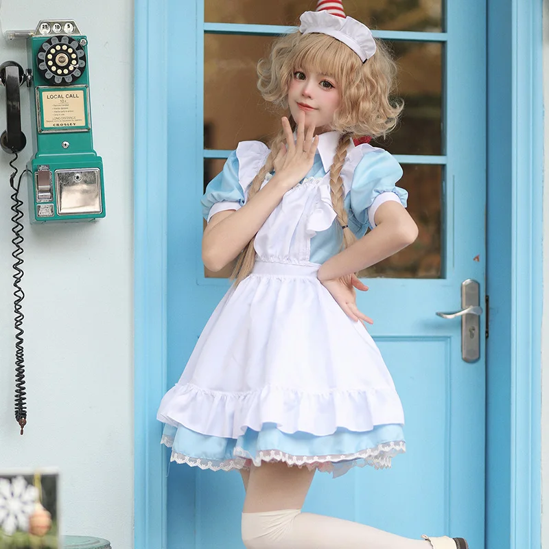 Maid Suit Lolita Dress Restaurant Waitress Uniform Halloween Anime Cosplay Classical Cute Style Role Play Costumes Aesthetic
Maid Suit Lolita Dress Restaurant Waitress Uniform Halloween Anime Cosplay Classical Cute Style Role Play Costumes Aesthetic