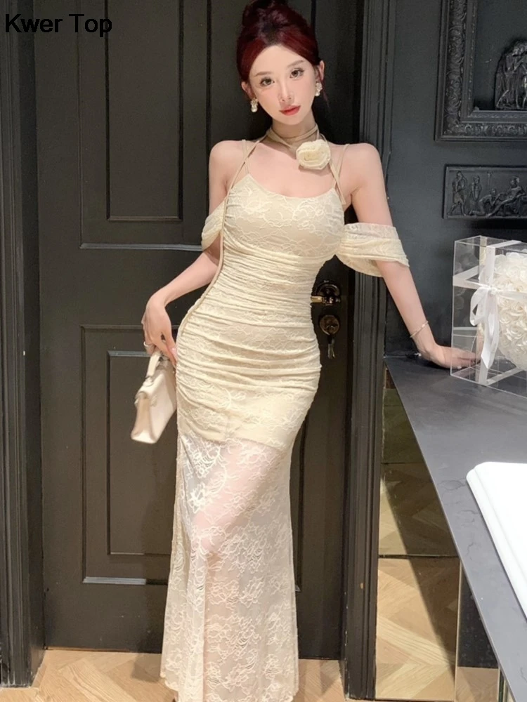 Sexy Bodycon Lace Mermaid Party Dresses for Women Luxury Vintage Backlesses Bridesmaid Dress Summer Formal Occasion Clothes
Sexy Bodycon Lace Mermaid Party Dresses for Women Luxury Vintage Backlesses Bridesmaid Dress Summer Formal Occasion Clothes