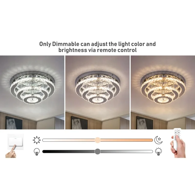 Modern FRIXCHUR LED Round Three Layer Crystal Ceiling Light Fixtures Decoration Home Appliance Lamps Room Decor Bedroom Light
Modern FRIXCHUR LED Round Three Layer Crystal Ceiling Light Fixtures Decoration Home Appliance Lamps Room Decor Bedroom Light