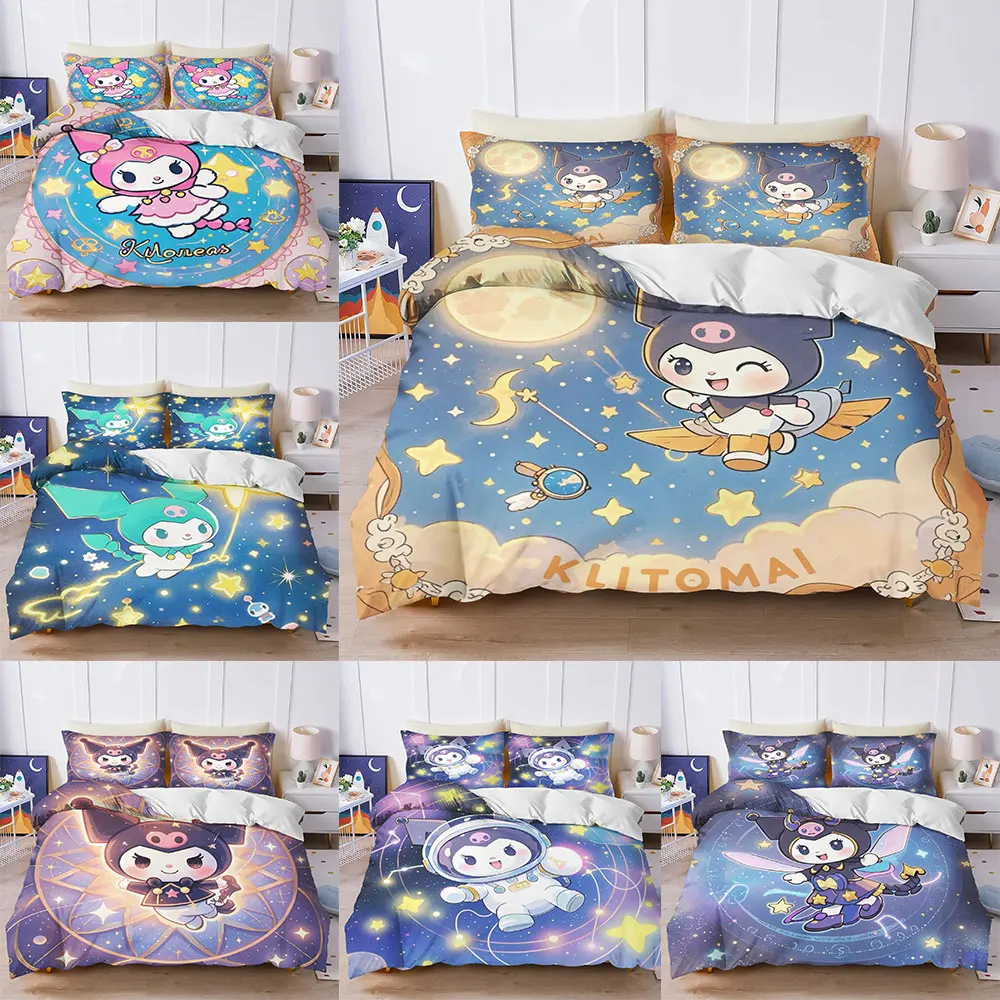 Kuromi Sanrio Bedding Sets 3D Comforter Bed Cover Duvet Cover Pillow Case 2-3 Pieces Sets Children Bedroom Decoration
Kuromi Sanrio Bedding Sets 3D Comforter Bed Cover Duvet Cover Pillow Case 2-3 Pieces Sets Children Bedroom Decoration