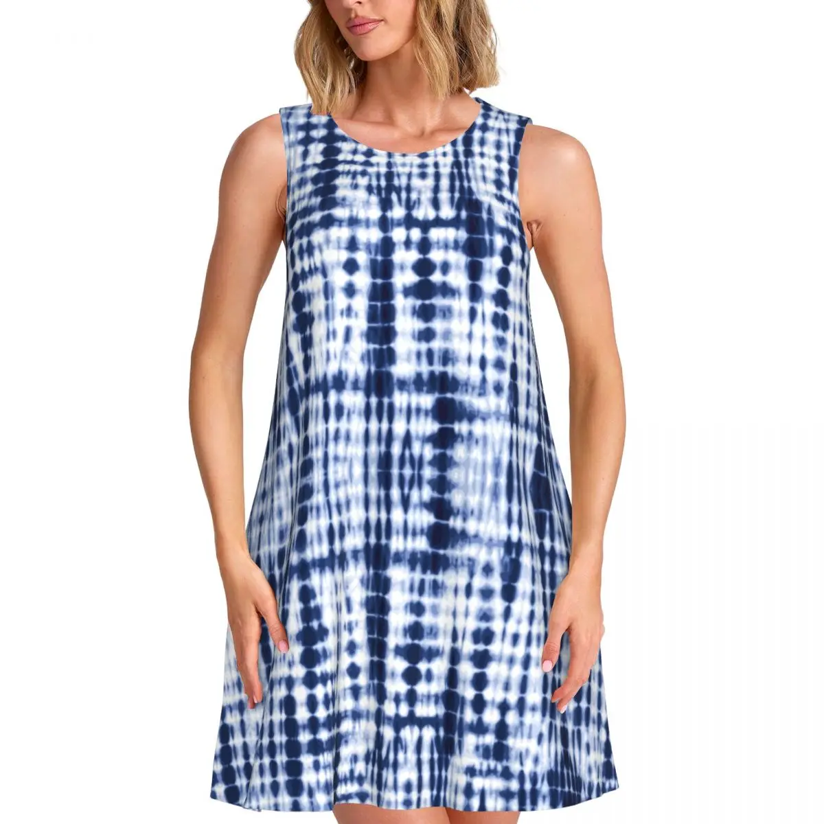 Custom Fashion Tie Dye Pattern Women's Sleeveless Dress Sundress Casual Pockets For Travel Beach Dress
Custom Fashion Tie Dye Pattern Women's Sleeveless Dress Sundress Casual Pockets For Travel Beach Dress