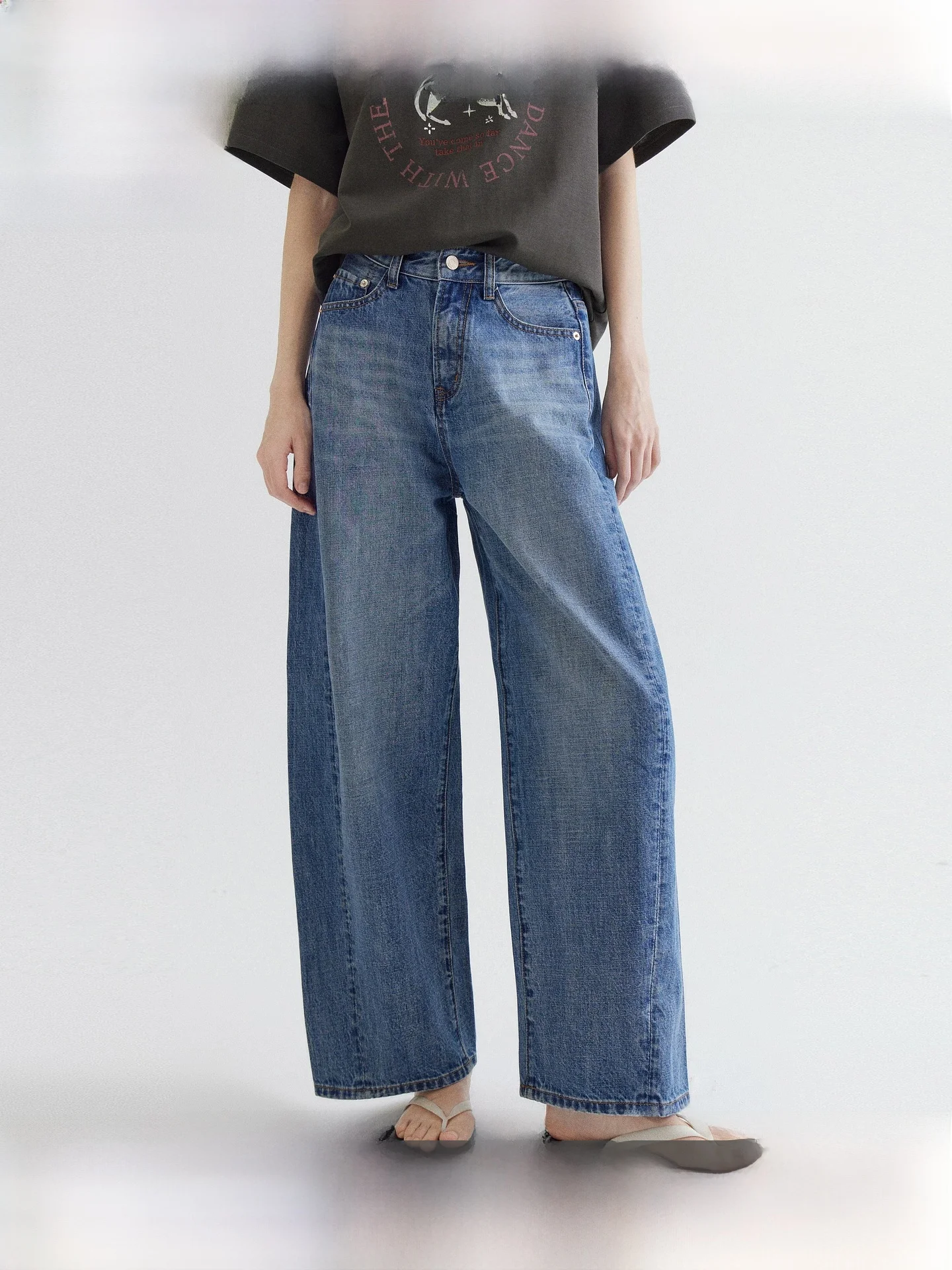 Fano High Waist Straight Leg Wide Leg Pants Draped Denim Blue Casual Comfortable Spring Autumn New Style Women's Jeans
Fano High Waist Straight Leg Wide Leg Pants Draped Denim Blue Casual Comfortable Spring Autumn New Style Women's Jeans