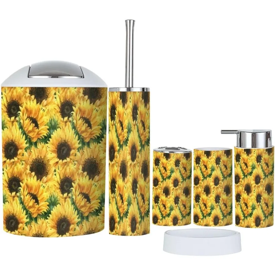 Набор аксессуаров для ванной комнаты из 6 предметов: акварельные цветочные узоры для модной одежды, дозатор для мыла, диспенсер для туалетных принадлежностей
Набор аксессуаров для ванной комнаты из 6 предметов: акварельные цветочные узоры для модной одежды, дозатор для мыла, диспенсер для туалетных принадлежностей