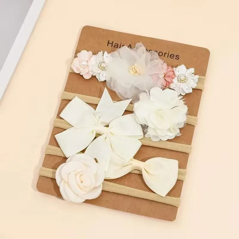 5pcs/set Ribbon Hairbow Chiffon Flower Nylon Headbands Set for Newborn Headwear Chidlren Baby Girls Turban Set Hair Flowers Kids
5pcs/set Ribbon Hairbow Chiffon Flower Nylon Headbands Set for Newborn Headwear Chidlren Baby Girls Turban Set Hair Flowers Kids