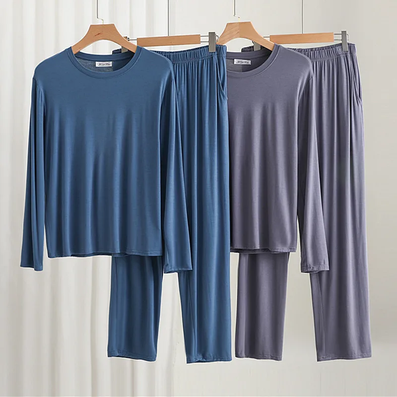 3XL-6XL Men's Pajamas Set New Modal Long Sleeve Pant Suit Casual Plus Size Nightwear Home Clothes For Man Sleepwear Pyjamas
3XL-6XL Men's Pajamas Set New Modal Long Sleeve Pant Suit Casual Plus Size Nightwear Home Clothes For Man Sleepwear Pyjamas