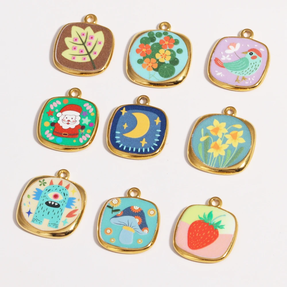 Нержавеющая сталь золотого цвета с PVD-покрытием квадратный цветок подвески кулон для DIY ожерелье браслет серьги аксессуары для изготовления ювелирных изделий
Нержавеющая сталь золотого цвета с PVD-покрытием квадратный цветок подвески кулон для DIY ожерелье браслет серьги аксессуары для изготовления ювелирных изделий