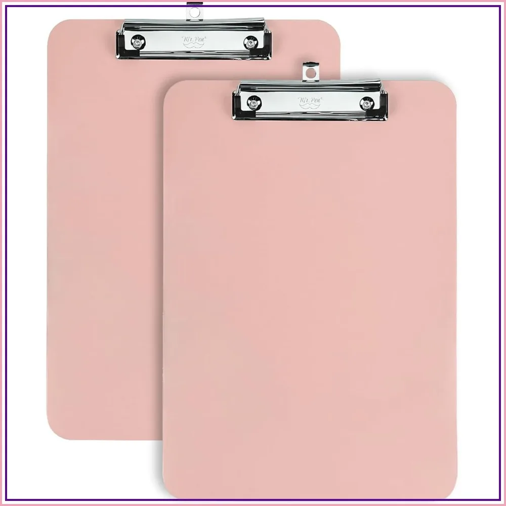 Plastic Clipboard 2-Pack, 12.5x9 Inches, Low-Profile Metal Clip with Retractable Hanging Hole
Plastic Clipboard 2-Pack, 12.5x9 Inches, Low-Profile Metal Clip with Retractable Hanging Hole