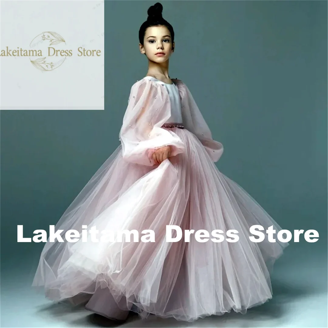 Customization Flower Girl Dresses Tulle Pearls Bow Long Sleeve For Wedding Birthday Gift Party Banquet Princess First Communion
Customization Flower Girl Dresses Tulle Pearls Bow Long Sleeve For Wedding Birthday Gift Party Banquet Princess First Communion