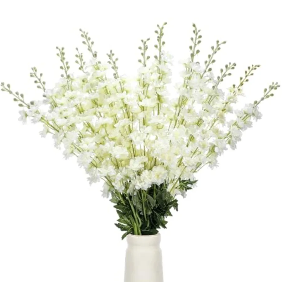 12 Pcs Delphinium Artificial Flowers 33.5'' Long Stem Lifelike Faux Silk Flower Fake Look Real Bouquet for Tall Vase DIY Weddin
12 Pcs Delphinium Artificial Flowers 33.5'' Long Stem Lifelike Faux Silk Flower Fake Look Real Bouquet for Tall Vase DIY Weddin