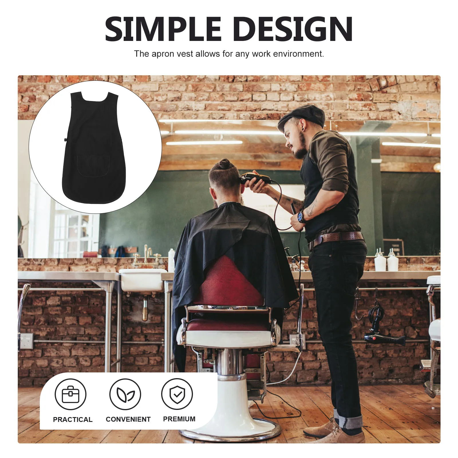Black Double Strap Polyester Apron Stylists Pockets Hairdresser Vest Salon Kitchen Barber Uniform Women Hairstylist Tool Cape
Black Double Strap Polyester Apron Stylists Pockets Hairdresser Vest Salon Kitchen Barber Uniform Women Hairstylist Tool Cape