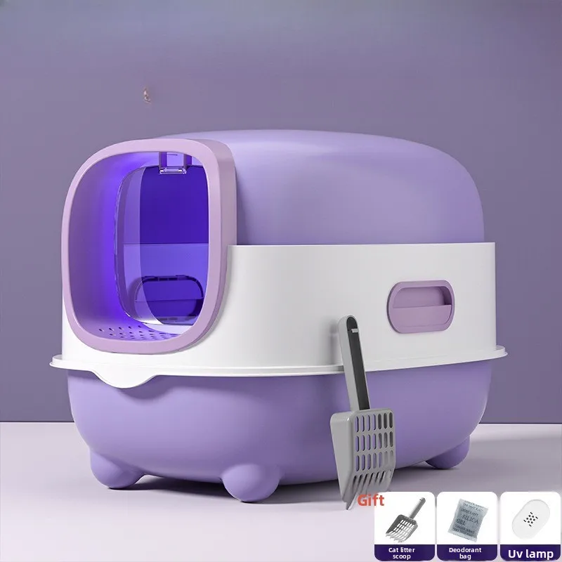 Ultra Large Enclosed Odor Eliminating Cat Litter Box UV Sterilization Extra Big No Splash Cat Toilet Pet Supplies Cat Litter Box
Ultra Large Enclosed Odor Eliminating Cat Litter Box UV Sterilization Extra Big No Splash Cat Toilet Pet Supplies Cat Litter Box
