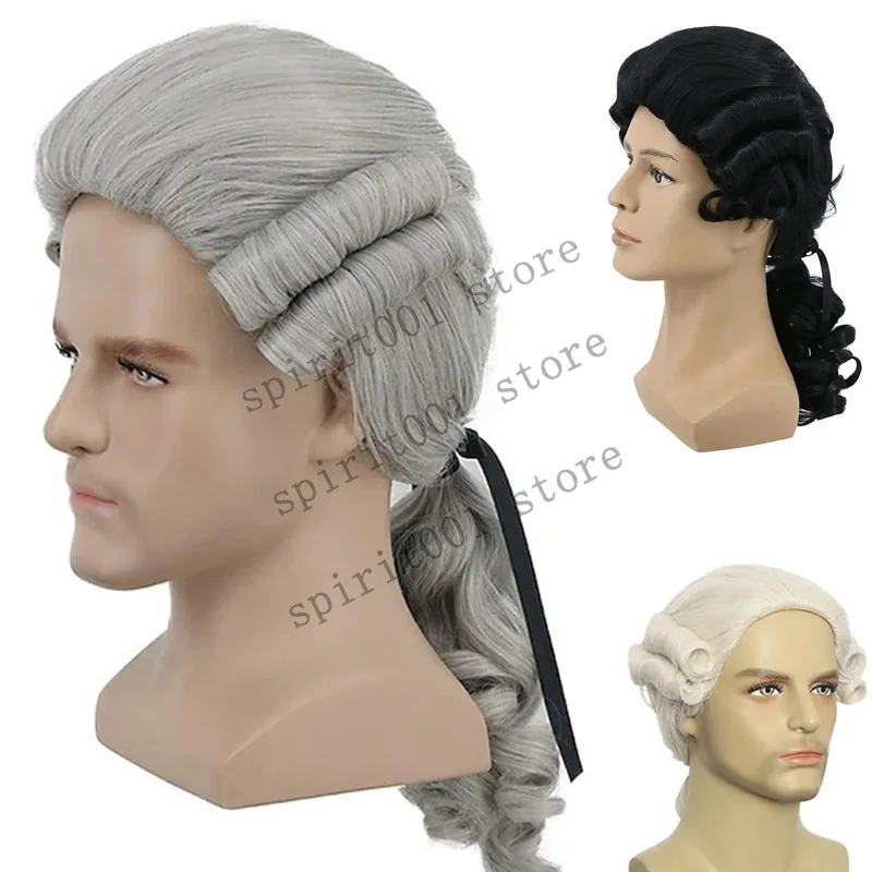 Lawyer Judge Baroque Cosplay Curly Wig Grey White Black Men Costume Wigs Deluxe Historical Long Synthetic Wig For Halloween
Lawyer Judge Baroque Cosplay Curly Wig Grey White Black Men Costume Wigs Deluxe Historical Long Synthetic Wig For Halloween