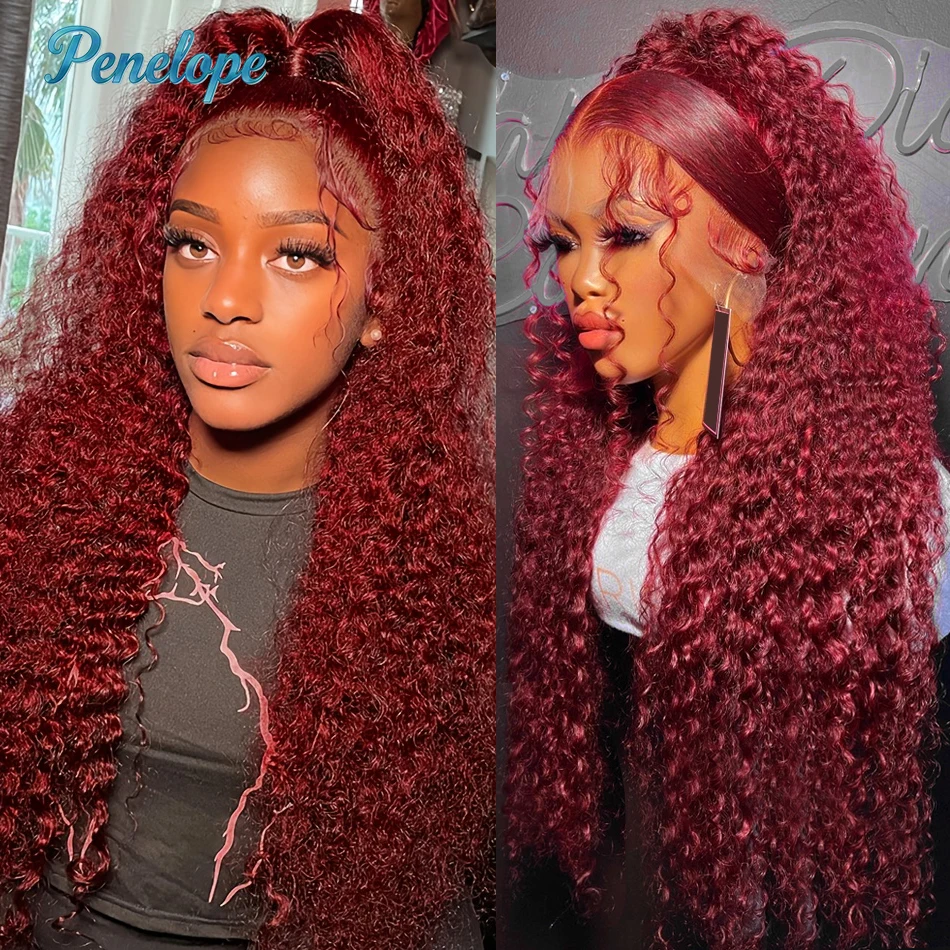 200% Density 99J 13x4 HD Lace Front Human Hair Wigs Burgundy 30 40 Inch Deep Wave Curly Glueless Lace Frontal Closure Wigs
200% Density 99J 13x4 HD Lace Front Human Hair Wigs Burgundy 30 40 Inch Deep Wave Curly Glueless Lace Frontal Closure Wigs