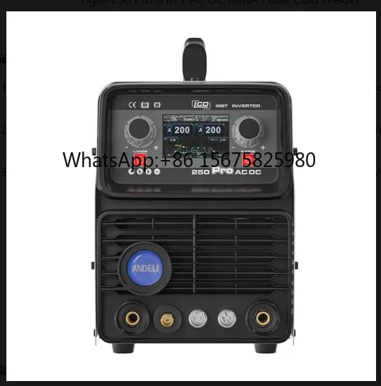 EU Certified LCD Smart TIG-250 Pro 6-in-1 Welder - AC/DC MMA Pulse Cold Welding Machine for Germany Italy
EU Certified LCD Smart TIG-250 Pro 6-in-1 Welder - AC/DC MMA Pulse Cold Welding Machine for Germany Italy