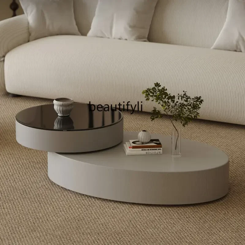A Italian Minimalist Rotating Coffee Table Size round Steel Glass Solid Wood Leather Light Luxury Living Room Coffee Table
A Italian Minimalist Rotating Coffee Table Size round Steel Glass Solid Wood Leather Light Luxury Living Room Coffee Table