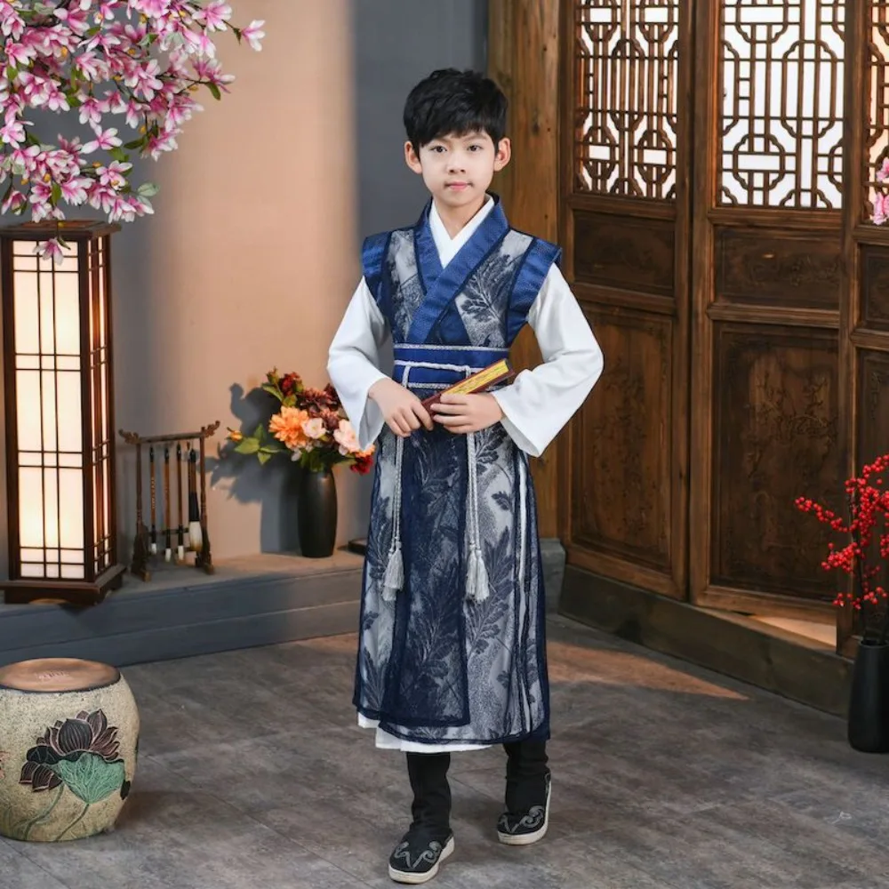 Boys Hanfu - Cultural Festival Wear Chinese Style Autumn Outfit, Tang Dynasty Costume for Kids, Traditional Clothing
Boys Hanfu - Cultural Festival Wear Chinese Style Autumn Outfit, Tang Dynasty Costume for Kids, Traditional Clothing