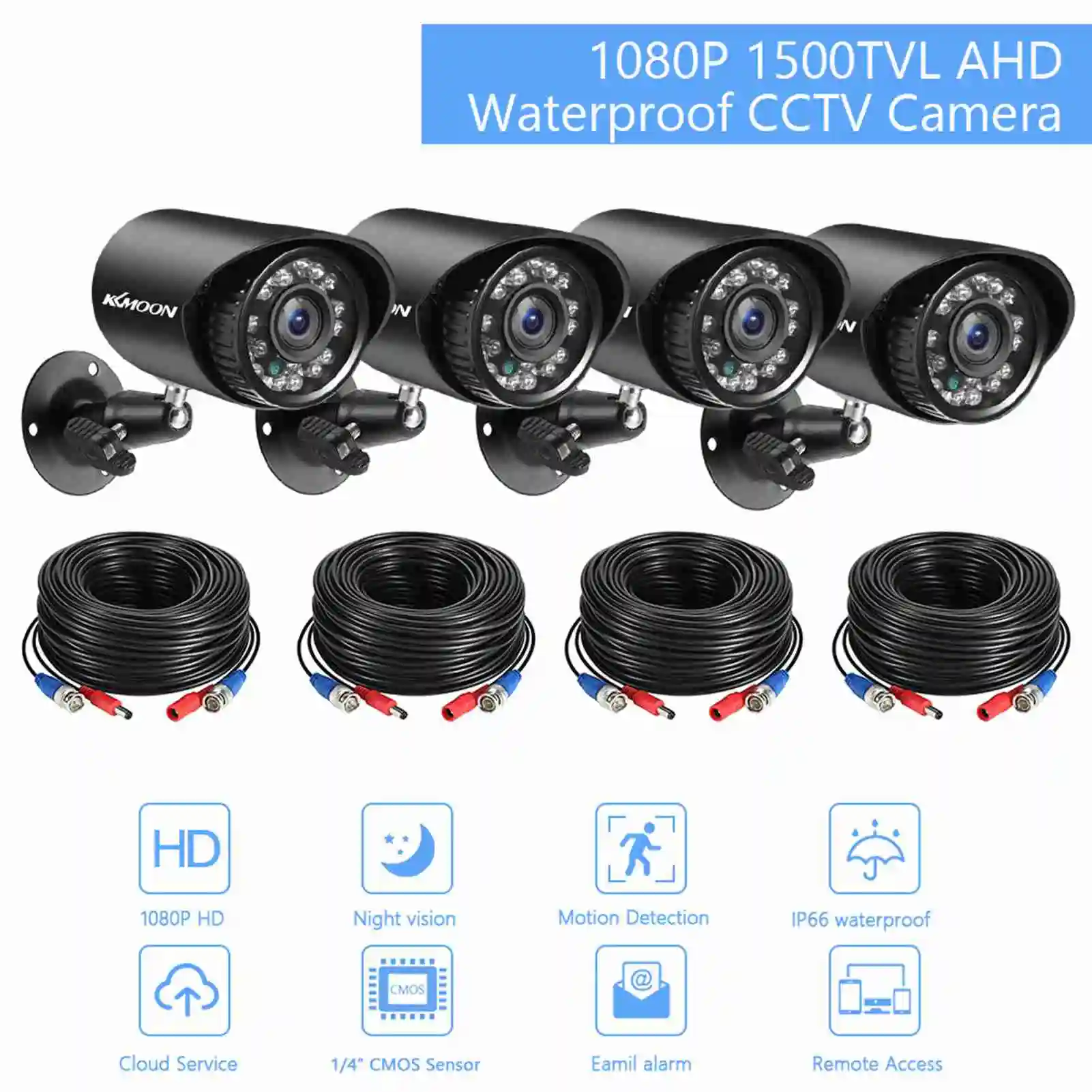 1080P Security Camera 24 Infrared LEDs Motion Detection Security Camera Kit for Household
1080P Security Camera 24 Infrared LEDs Motion Detection Security Camera Kit for Household