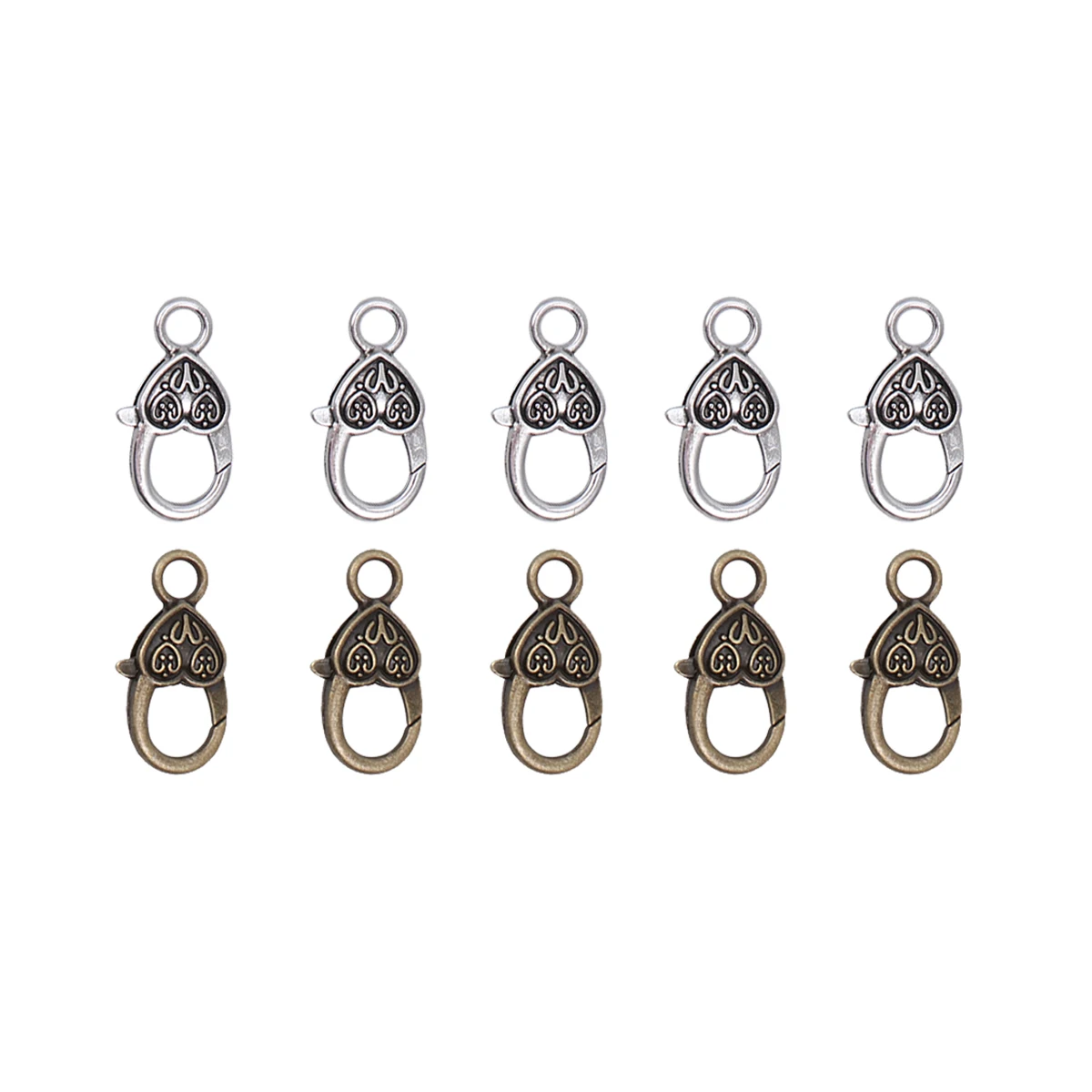 20pcs Heart Shape Lobster Clasps Alloy Jewelry Making DIY Necklace Bracelet Earrings Crafting Accessories Durability Style
20pcs Heart Shape Lobster Clasps Alloy Jewelry Making DIY Necklace Bracelet Earrings Crafting Accessories Durability Style