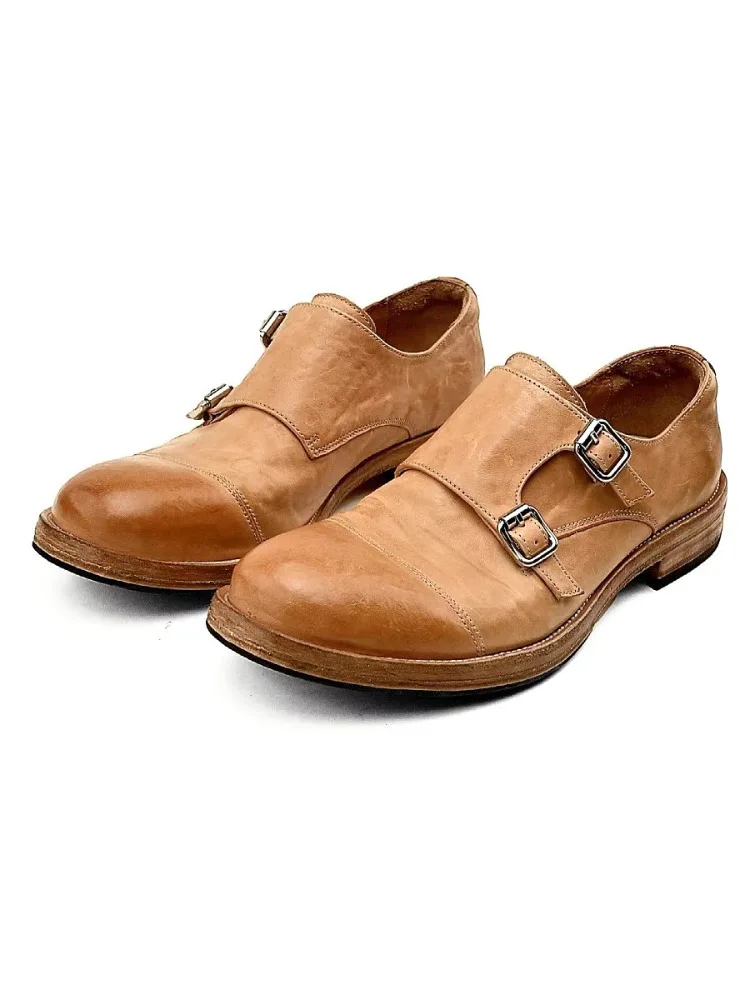 Goodyear-welted Men Leather Shoes Double-breasted Casual Business Shoes Vintage Washed Horsehide Outdoor Work Shoes
Goodyear-welted Men Leather Shoes Double-breasted Casual Business Shoes Vintage Washed Horsehide Outdoor Work Shoes