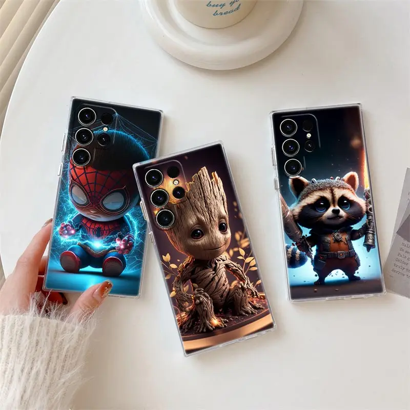 Cute Marvel Baby Groot Rocket S25 Phone Case For Samsung Galaxy S25 S24 S23 S21 Ultra S20 FE S22 Plus A35 A55 S24FE Clear Cover
Cute Marvel Baby Groot Rocket S25 Phone Case For Samsung Galaxy S25 S24 S23 S21 Ultra S20 FE S22 Plus A35 A55 S24FE Clear Cover