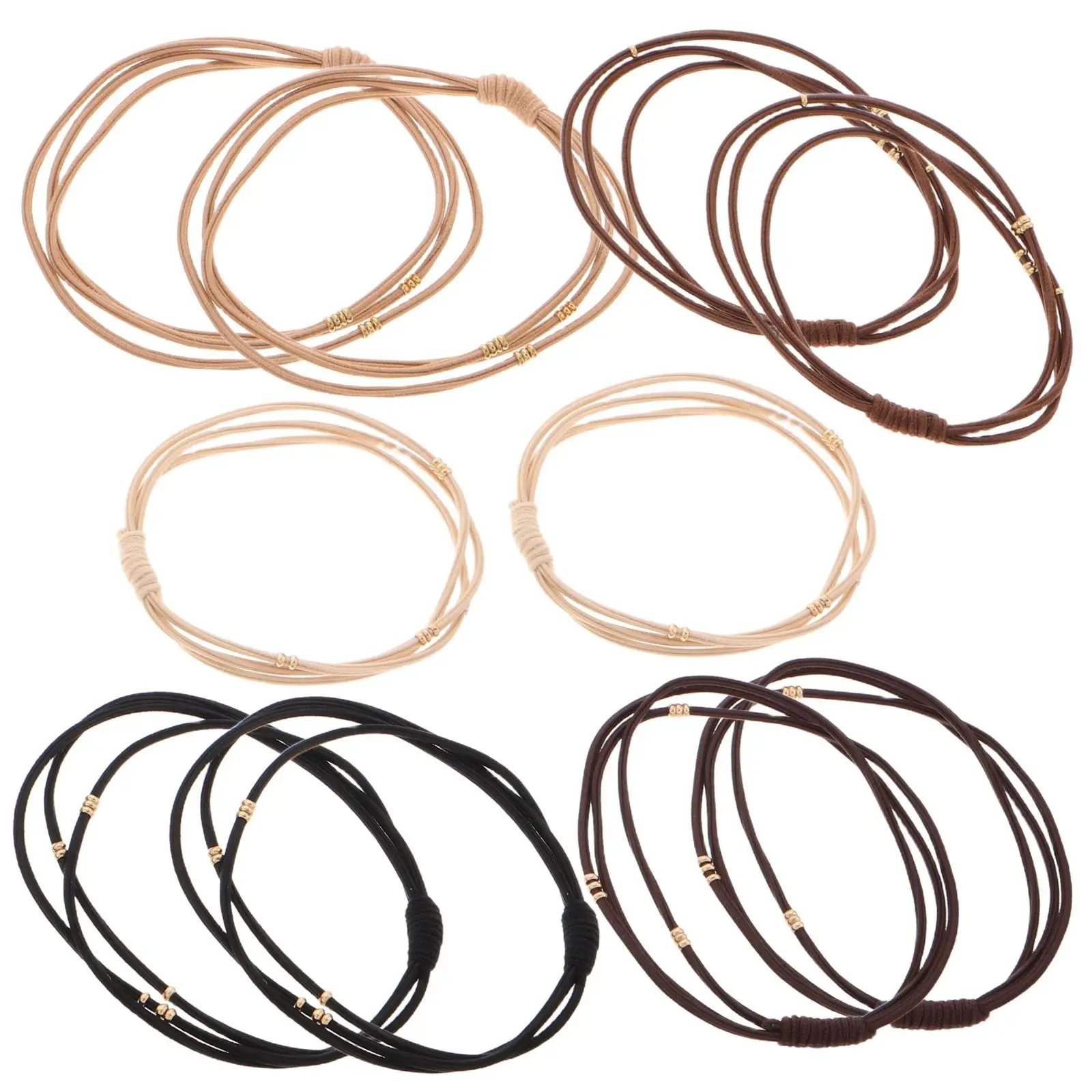 10 Pcs Beaded Hair Circle High Elasticity Triple Layer Five Colors Women Rubber Bands Small Bracelets Black Brown Beige Hair
10 Pcs Beaded Hair Circle High Elasticity Triple Layer Five Colors Women Rubber Bands Small Bracelets Black Brown Beige Hair