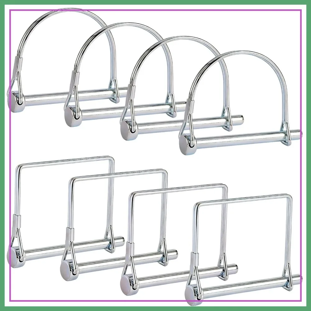 8PC Trailer Hitch Pin, Standard 1/4 Inch Hitch Pins, Strong Coupler Pin Safety Lock, Easy Hook Up Locking Retainer, for Tractor RV Farm Equipment
8PC Trailer Hitch Pin, Standard 1/4 Inch Hitch Pins, Strong Coupler Pin Safety Lock, Easy Hook Up Locking Retainer, for Tractor RV Farm Equipment
