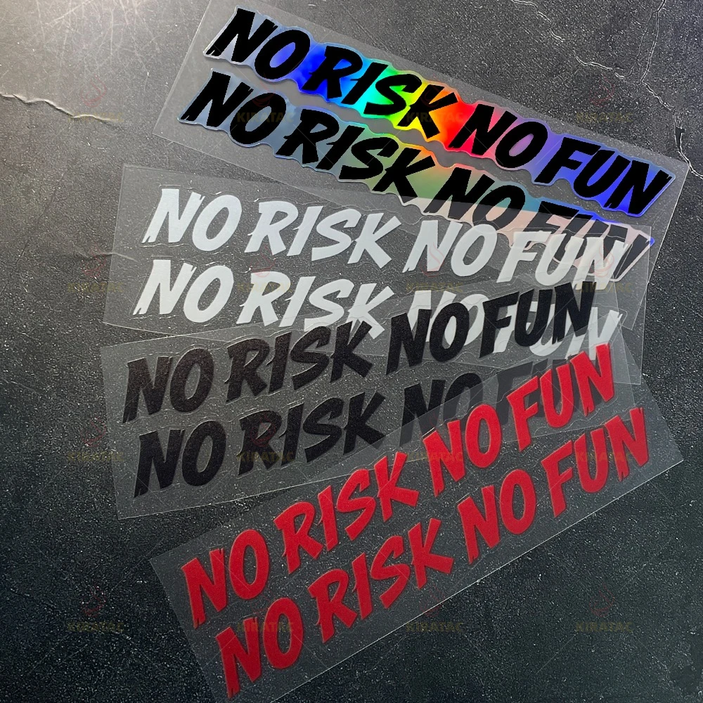 2Pcs NO RISK NO FUN Vinyl Stickers, Waterproof Universal Decals for Motorcycle Fairing Fuel Tank Racing Helmet Car Decor
2Pcs NO RISK NO FUN Vinyl Stickers, Waterproof Universal Decals for Motorcycle Fairing Fuel Tank Racing Helmet Car Decor