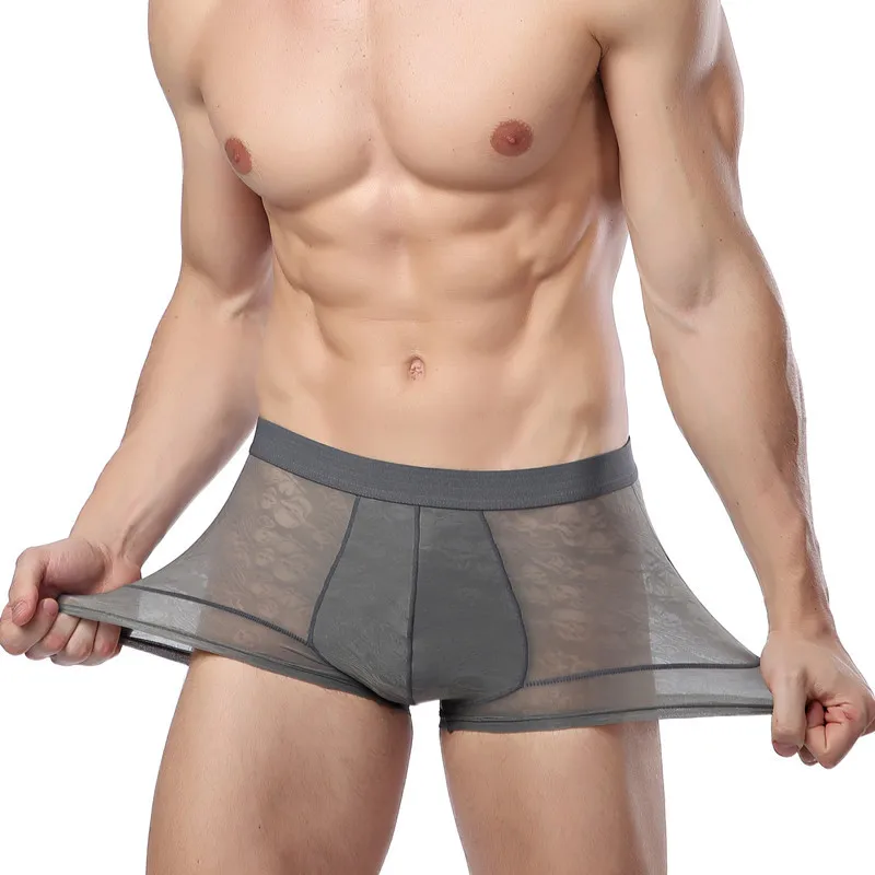 Men's Boxers Ice Silk Breathable Underwear Bulge Pouch Boxer Sexy Ultra-Thin Translucent Panties Seamless Lingerie Underpants
Men's Boxers Ice Silk Breathable Underwear Bulge Pouch Boxer Sexy Ultra-Thin Translucent Panties Seamless Lingerie Underpants