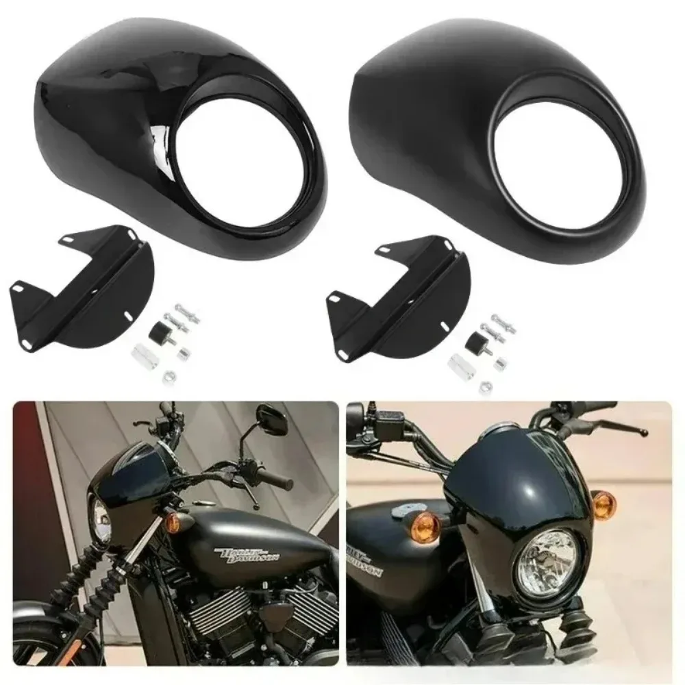 Kits for FX Sportster XL1200 Iron 883 Front Fork Mount Headlight Mask Fairing Cover Head Light
Kits for FX Sportster XL1200 Iron 883 Front Fork Mount Headlight Mask Fairing Cover Head Light