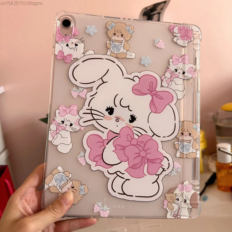 Защитный чехол для IPad 9 10-го поколения, прозрачный односторонний чехол с милым Кроликом, медведем, аниме
Защитный чехол для IPad 9 10-го поколения, прозрачный односторонний чехол с милым Кроликом, медведем, аниме