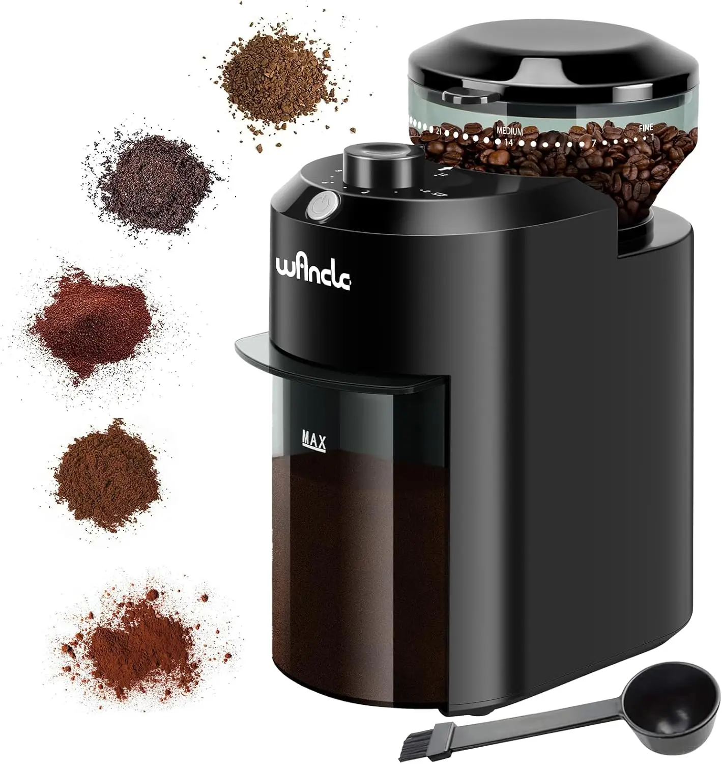 Electric Burr Coffee Grinder - Adjustable with 28 Precise Grind Settings for 12 Cups - Professional Coffee Bean Grinder
Electric Burr Coffee Grinder - Adjustable with 28 Precise Grind Settings for 12 Cups - Professional Coffee Bean Grinder