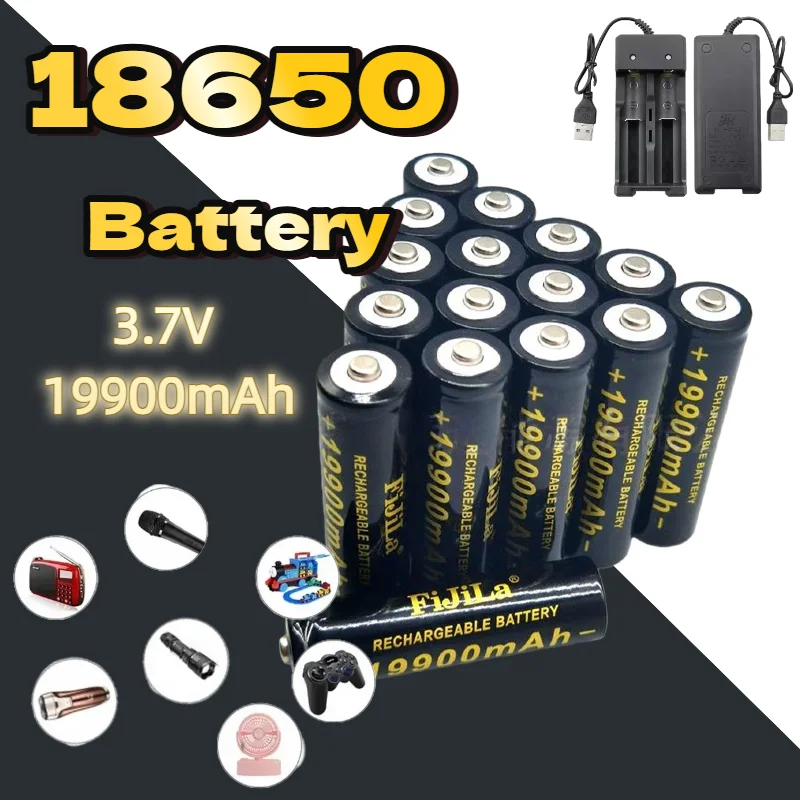 New Model 3.7V 18650 19900mAh High Capacity Flashlight Battery, Lithium-ion Battery Suitable for Handheld Fans.
New Model 3.7V 18650 19900mAh High Capacity Flashlight Battery, Lithium-ion Battery Suitable for Handheld Fans.
