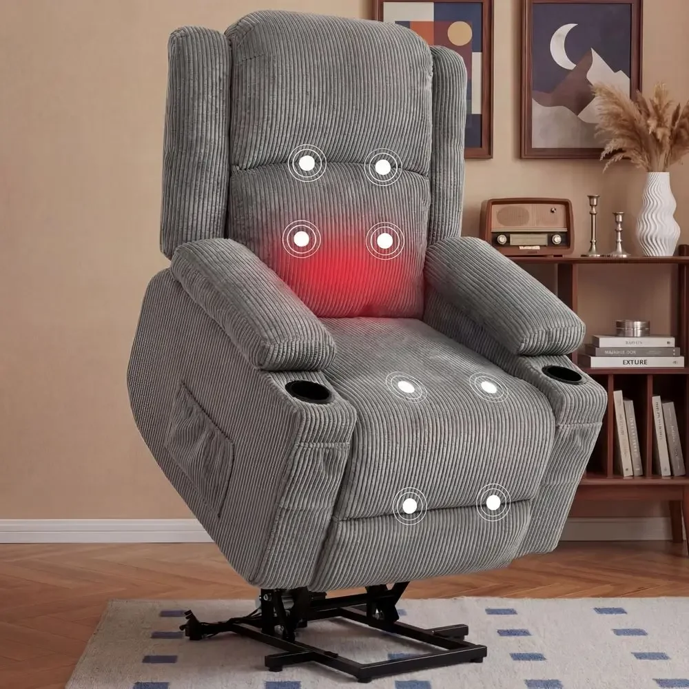 Duty Power Lift Recliner Chair for Elderly, 400lbs Capacity Massage and Heat Recliner, Soft Corduroy 160 Reclining Electric Sta
Duty Power Lift Recliner Chair for Elderly, 400lbs Capacity Massage and Heat Recliner, Soft Corduroy 160 Reclining Electric Sta