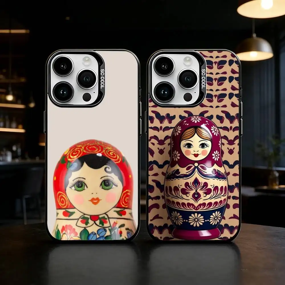 Russian Art Matryoshka Phone Case For iPhone 17 16 15 14 13 12 11 Pro Max Plus Silver Matte Black Cover
Russian Art Matryoshka Phone Case For iPhone 17 16 15 14 13 12 11 Pro Max Plus Silver Matte Black Cover