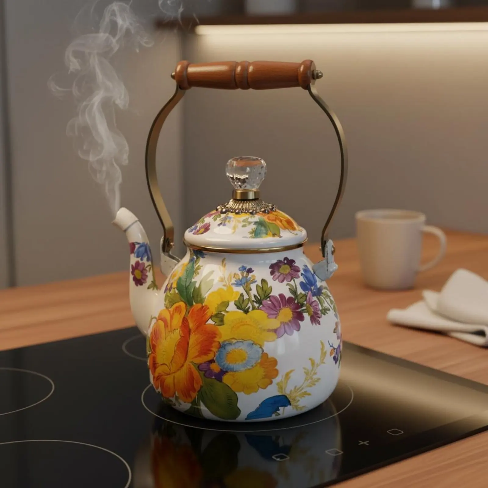 2.5 L Stovetop Tea Kettle Crystal Knob Lid Enamelware Water Boiler Decorative Stovetop Teapot Safe Material for Kitchen
2.5 L Stovetop Tea Kettle Crystal Knob Lid Enamelware Water Boiler Decorative Stovetop Teapot Safe Material for Kitchen