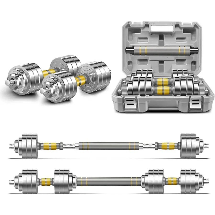 Регулируемый набор гантелей - Набор гирь 88 фунтов, гантель-штанга 3 в 1, пара стальных гантелей со шатуном для взрослых женщин
Регулируемый набор гантелей - Набор гирь 88 фунтов, гантель-штанга 3 в 1, пара стальных гантелей со шатуном для взрослых женщин