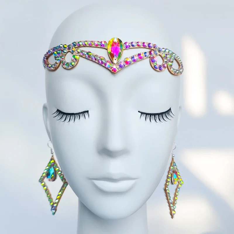 Belly Dance Competition Headwear Diamond-Studded Head Chain Oriental Dance Forehead Headwear Female Performance Accessories
Belly Dance Competition Headwear Diamond-Studded Head Chain Oriental Dance Forehead Headwear Female Performance Accessories