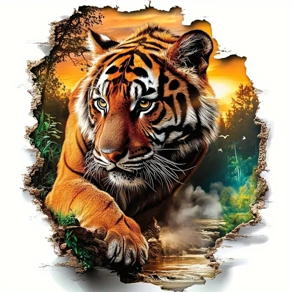Realistic Tiger Wall & Vehicle Vinyl Decal Self Adhesive 3D Style Face with Black/Orange/White Stripes for Cars Motorcycles
Realistic Tiger Wall & Vehicle Vinyl Decal Self Adhesive 3D Style Face with Black/Orange/White Stripes for Cars Motorcycles